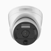 Smart Heat Detection Security Camera, AI Fire Detection, Temperature Alarm, 4-Color Indicator, 4MP Resolution, Two-Way Audio, IP67